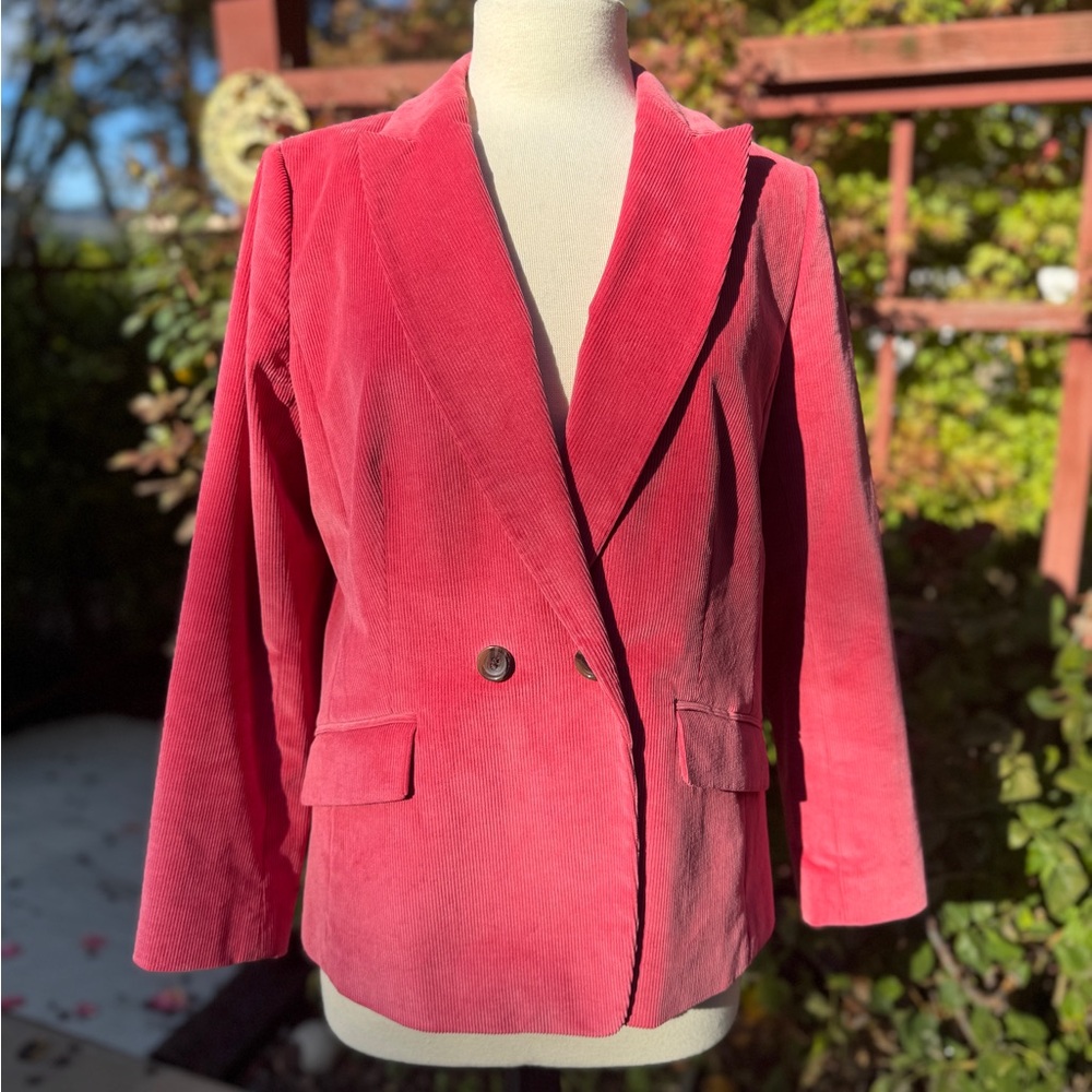Pink Corduroy Blazer